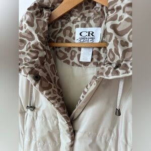 CR Women's Beige Hooded Jacket